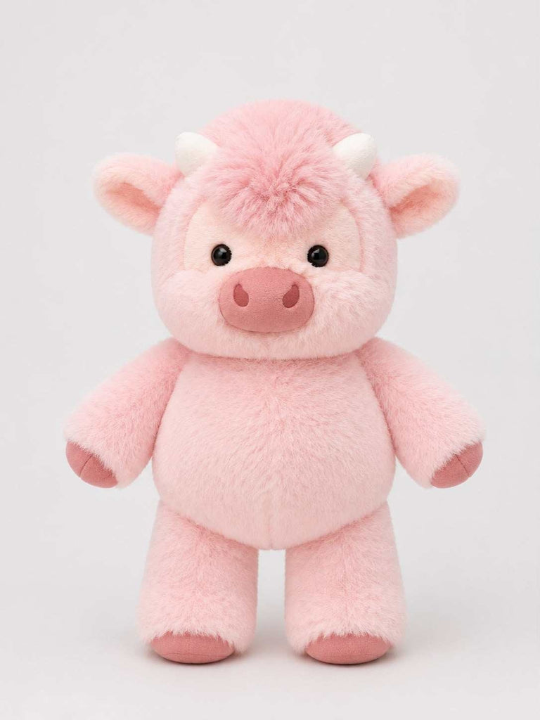 Pink Cow Running Plushie