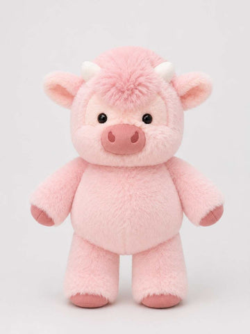 Pink Cow Running Plushie